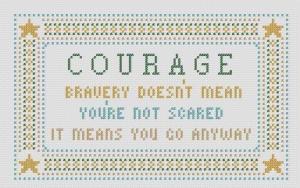 Courage stitch view