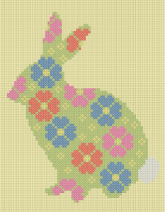 Easter Bunny stitched view